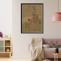 Historic Framed Print, [Japanese Ukiyo-e print] - 1109,  17-7/8" x 21-7/8"