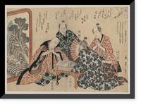 Historic Framed Print, [Japanese Ukiyo-e print] - 1143,  17-7/8" x 21-7/8"