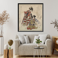 Historic Framed Print, [Japanese Ukiyo-e print] - 1176,  17-7/8" x 21-7/8"
