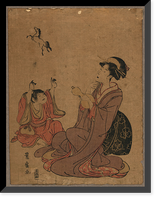 Historic Framed Print, [Japanese Ukiyo-e print] - 1185,  17-7/8" x 21-7/8"