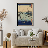 Historic Framed Print, [Japanese Ukiyo-e print] - 1206,  17-7/8" x 21-7/8"