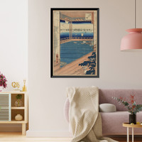 Historic Framed Print, [Japanese Ukiyo-e print] - 1209,  17-7/8" x 21-7/8"