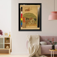 Historic Framed Print, [Japanese Ukiyo-e print] - 1267,  17-7/8" x 21-7/8"