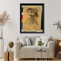 Historic Framed Print, [Japanese Ukiyo-e print] - 1276,  17-7/8" x 21-7/8"