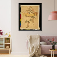 Historic Framed Print, [Japanese Ukiyo-e print] - 1285,  17-7/8" x 21-7/8"