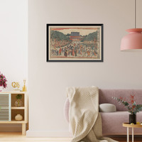 Historic Framed Print, [Japanese Ukiyo-e print] - 1295,  17-7/8" x 21-7/8"