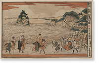 Historic Framed Print, [Japanese Ukiyo-e print] - 1296,  17-7/8" x 21-7/8"