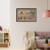 Historic Framed Print, [Japanese Ukiyo-e print] - 1296,  17-7/8" x 21-7/8"