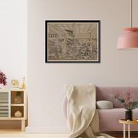 Historic Framed Print, [Japanese Ukiyo-e print] - 1299,  17-7/8" x 21-7/8"