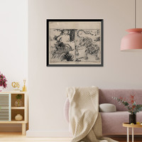 Historic Framed Print, [Japanese Ukiyo-e print] - 1311,  17-7/8" x 21-7/8"