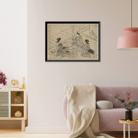 Historic Framed Print, [Japanese Ukiyo-e print] - 1318,  17-7/8" x 21-7/8"