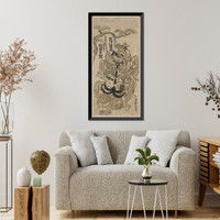 Historic Framed Print, [Japanese Ukiyo-e print] - 1319,  17-7/8" x 21-7/8"