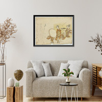 Historic Framed Print, [Japanese Ukiyo-e print] - 1342,  17-7/8" x 21-7/8"