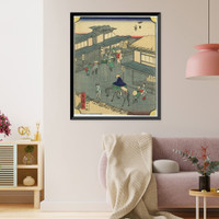 Historic Framed Print, [Japanese Ukiyo-e print] - 1365,  17-7/8" x 21-7/8"