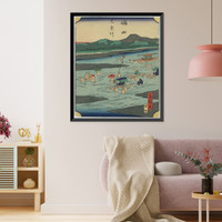 Historic Framed Print, [Japanese Ukiyo-e print] - 1368,  17-7/8" x 21-7/8"