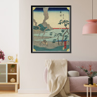 Historic Framed Print, [Japanese Ukiyo-e print] - 1369,  17-7/8" x 21-7/8"