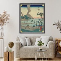 Historic Framed Print, [Japanese Ukiyo-e print] - 1369,  17-7/8" x 21-7/8"