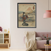 Historic Framed Print, [Japanese Ukiyo-e print] - 1375,  17-7/8" x 21-7/8"