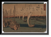 Historic Framed Print, [Japanese Ukiyo-e print] - 1376,  17-7/8" x 21-7/8"