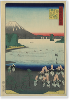 Historic Framed Print, [Japanese Ukiyo-e print] - 1384,  17-7/8" x 21-7/8"