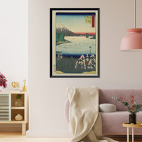 Historic Framed Print, [Japanese Ukiyo-e print] - 1384,  17-7/8" x 21-7/8"