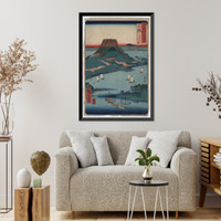 Historic Framed Print, [Japanese Ukiyo-e print] - 1389,  17-7/8" x 21-7/8"