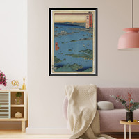 Historic Framed Print, [Japanese Ukiyo-e print] - 1397,  17-7/8" x 21-7/8"