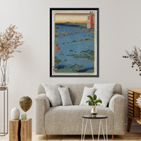 Historic Framed Print, [Japanese Ukiyo-e print] - 1397,  17-7/8" x 21-7/8"