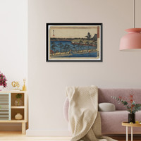 Historic Framed Print, [Japanese Ukiyo-e print] - 1405,  17-7/8" x 21-7/8"