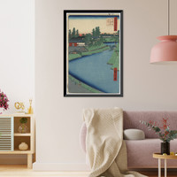 Historic Framed Print, [Japanese Ukiyo-e print] - 1416,  17-7/8" x 21-7/8"