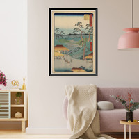 Historic Framed Print, [Japanese Ukiyo-e print] - 1436,  17-7/8" x 21-7/8"