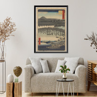 Historic Framed Print, [Japanese Ukiyo-e print] - 1440,  17-7/8" x 21-7/8"