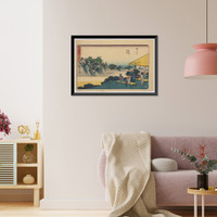 Historic Framed Print, [Japanese Ukiyo-e print] - 1444,  17-7/8" x 21-7/8"