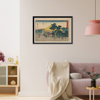 Historic Framed Print, [Japanese Ukiyo-e print] - 1448,  17-7/8" x 21-7/8"