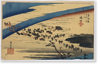 Historic Framed Print, [Japanese Ukiyo-e print] - 1457,  17-7/8" x 21-7/8"