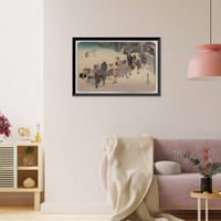 Historic Framed Print, [Japanese Ukiyo-e print] - 1458,  17-7/8" x 21-7/8"