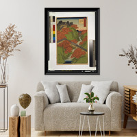 Historic Framed Print, [Japanese Ukiyo-e print] - 1464,  17-7/8" x 21-7/8"
