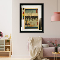 Historic Framed Print, [Japanese Ukiyo-e print] - 1477,  17-7/8" x 21-7/8"