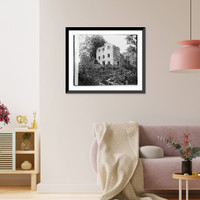 Historic Framed Print, Remains of old mill on Potomac,  17-7/8" x 21-7/8"