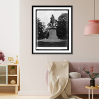 Historic Framed Print, Samuel D. Gross statue,  17-7/8" x 21-7/8"