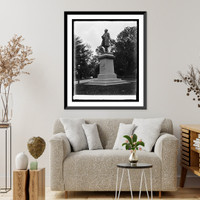 Historic Framed Print, Samuel D. Gross statue,  17-7/8" x 21-7/8"