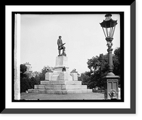 Historic Framed Print, Farragut statue,  17-7/8" x 21-7/8"