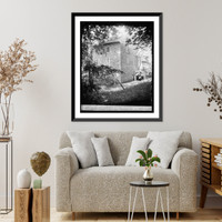 Historic Framed Print, Old Pierce Mill, Rock Creek Park,  17-7/8" x 21-7/8"