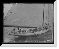 Historic Framed Print, Defender, deck view,  17-7/8" x 21-7/8"