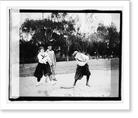 Historic Framed Print, Lucile Boyd catching; Mary Cook at bat,  17-7/8" x 21-7/8"