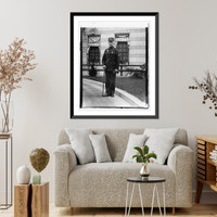 Historic Framed Print, Col. Rudolph Medik, Czech Slovakia, 10/11/19,  17-7/8" x 21-7/8"