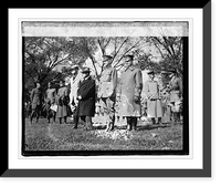 Historic Framed Print, Left to Right: Asst. Secty. War Benedict Crowell, Secty. Baker, General Marsh & Lt. Col.,  17-7/8" x 21-7/8"