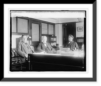 Historic Framed Print, Conference Secty. Wilson, office LTOR, Thos. F. Brewster, Secty. Wilson, Jus. L. Lewis,,  17-7/8" x 21-7/8"