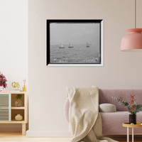 Historic Framed Print, Dory race, I.H. Reg.,  17-7/8" x 21-7/8"