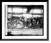 Historic Framed Print, Pres. Wilson at Army & Navy ball game, 1919,  17-7/8" x 21-7/8"